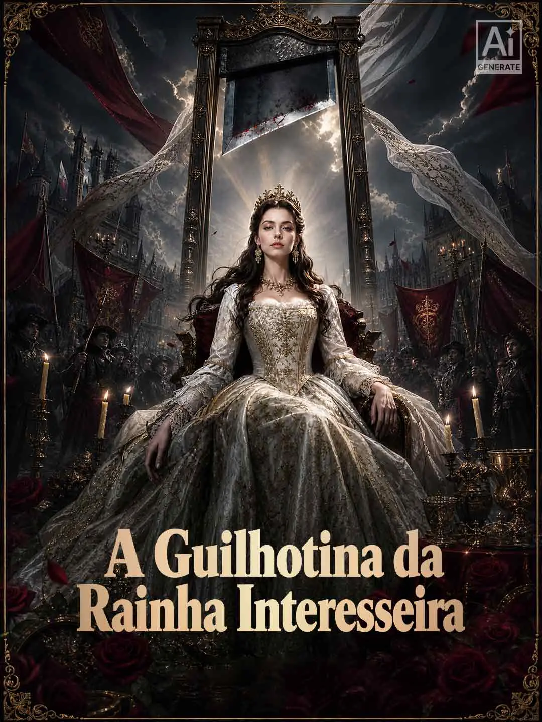 Capa da minissérie A Guilhotina da Rainha Interesseira