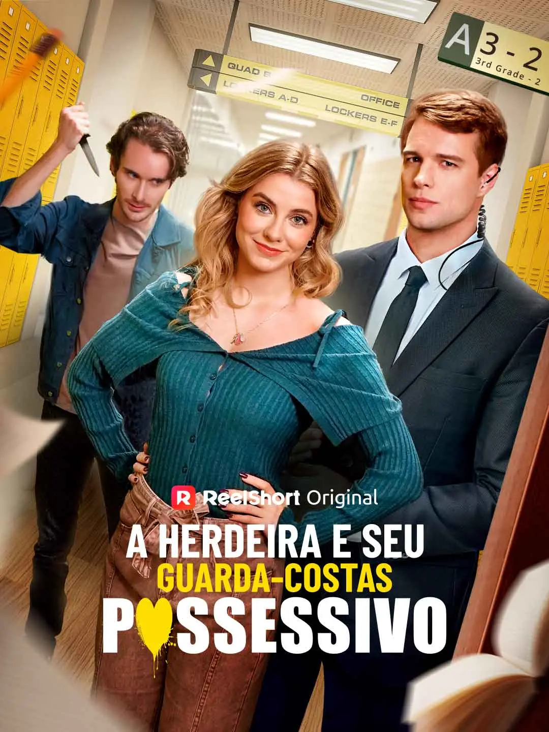 Capa da minissérie A herdeira e seu guarda-costas possessivo