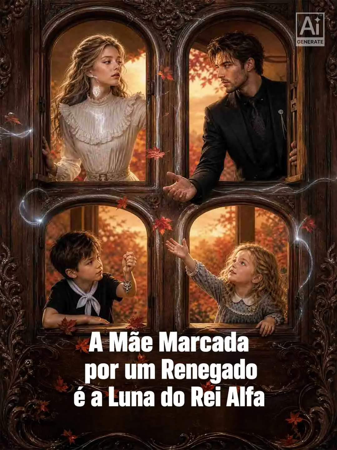 Capa da minissérie A Mãe Marcada por um Renegado é a Luna do Rei Alfa