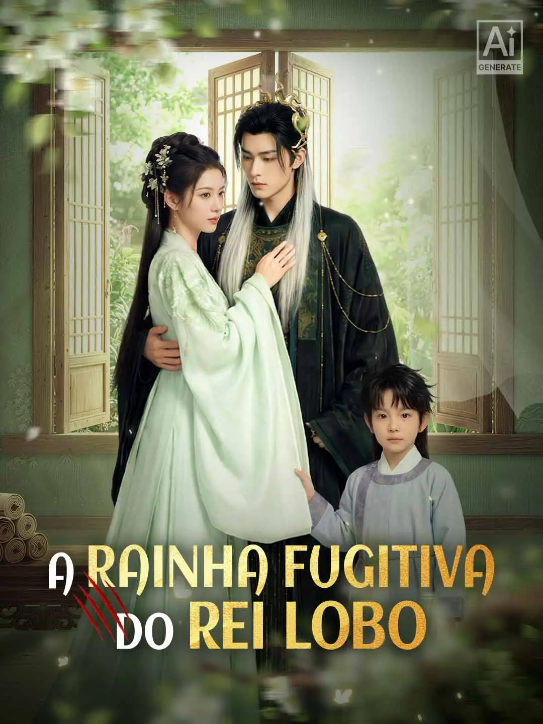 Capa da minissérie A Rainha Fugitiva do Rei Lobo
