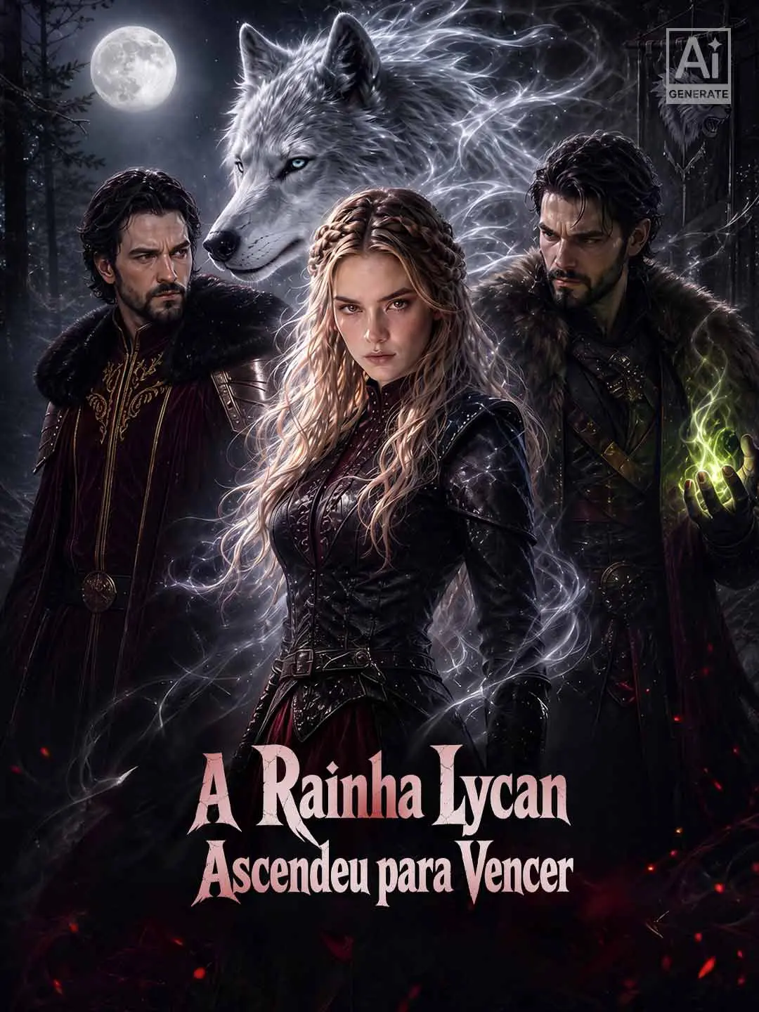 Capa da minissérie A Rainha Lycan Ascendeu para Vencer