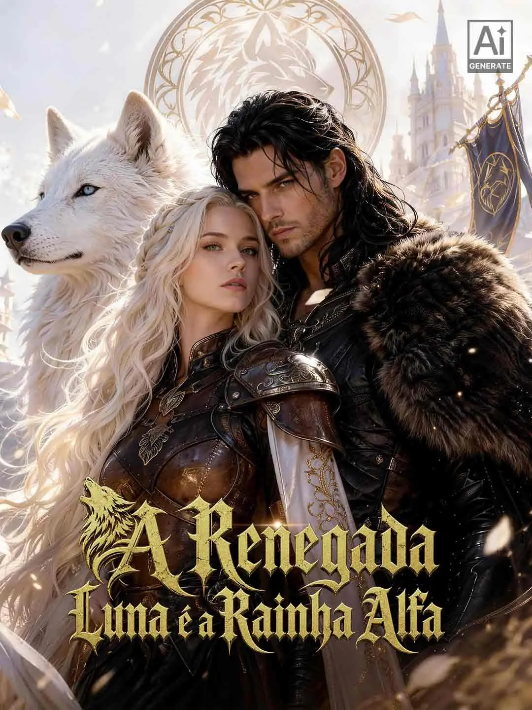 Capa da minissérie A Renegada Luna é a Rainha Alfa