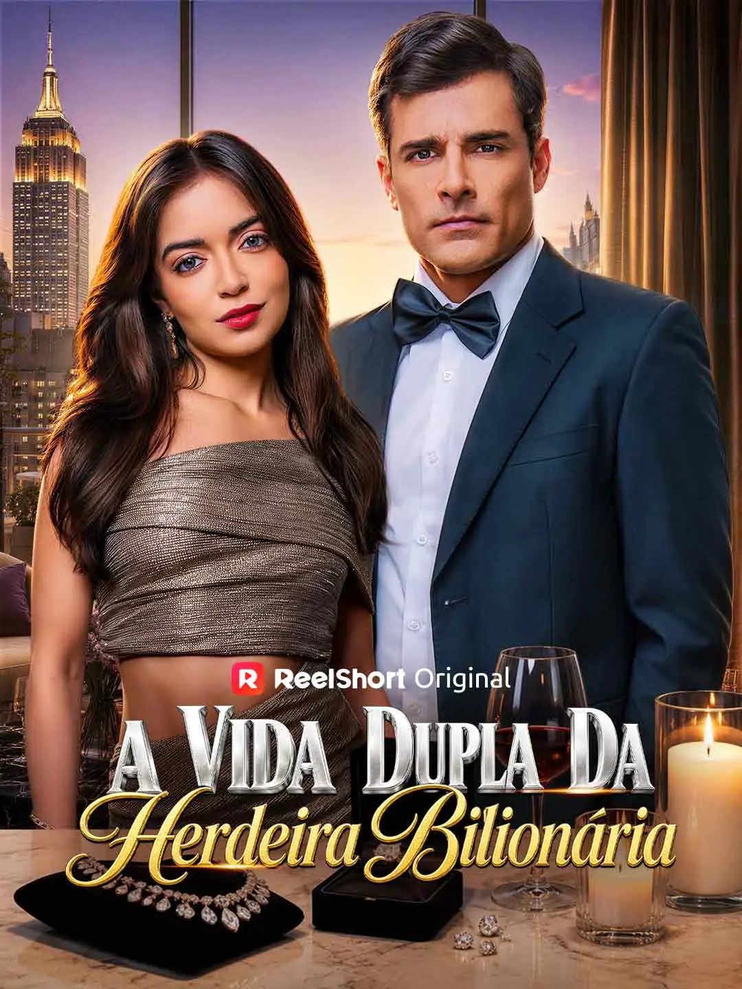 Capa da minissérie A Vida Dupla Da Herdeira Bilionária
