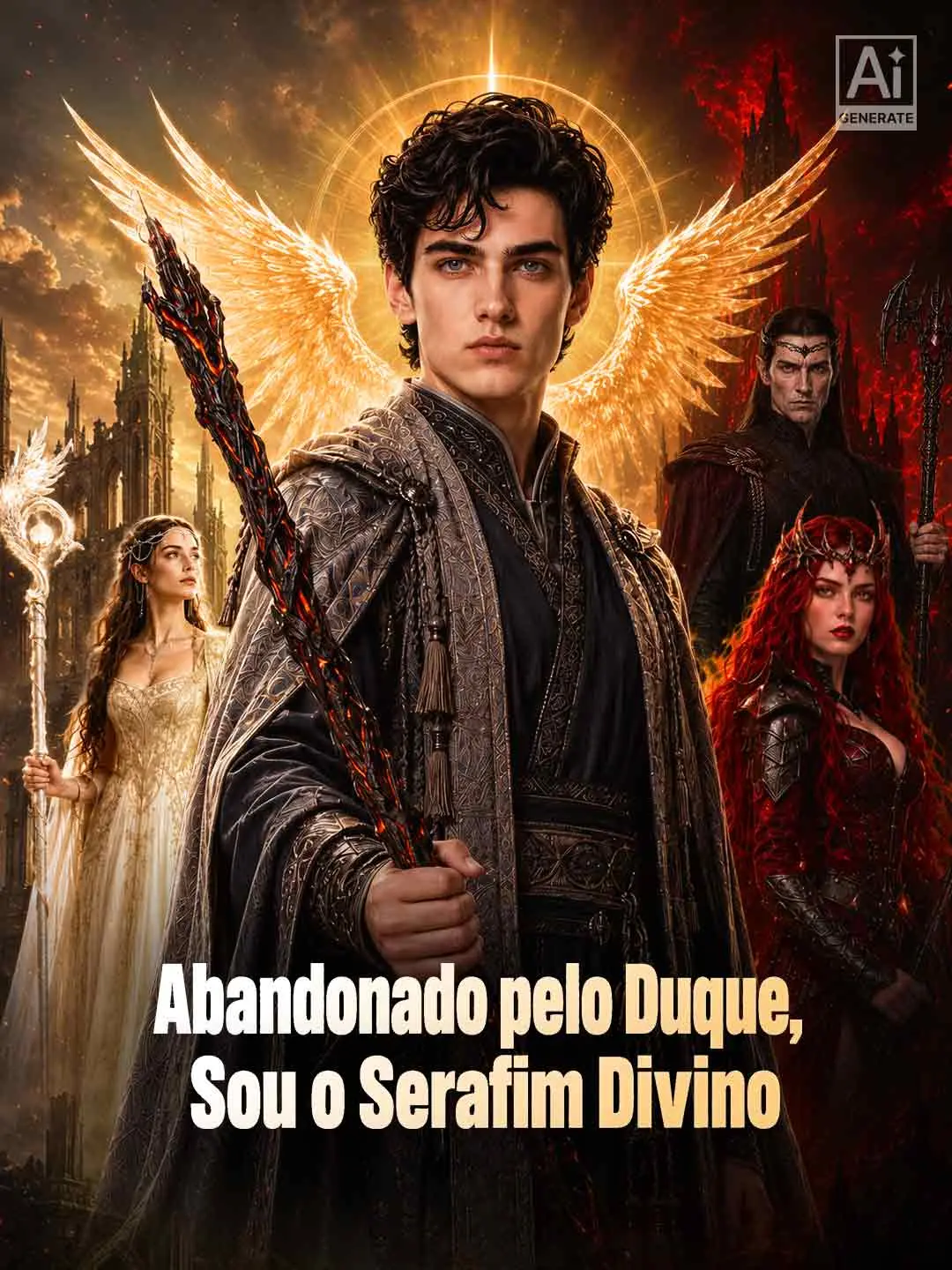 Capa da minissérie Abandonado pelo Duque, Sou o Serafim Divino