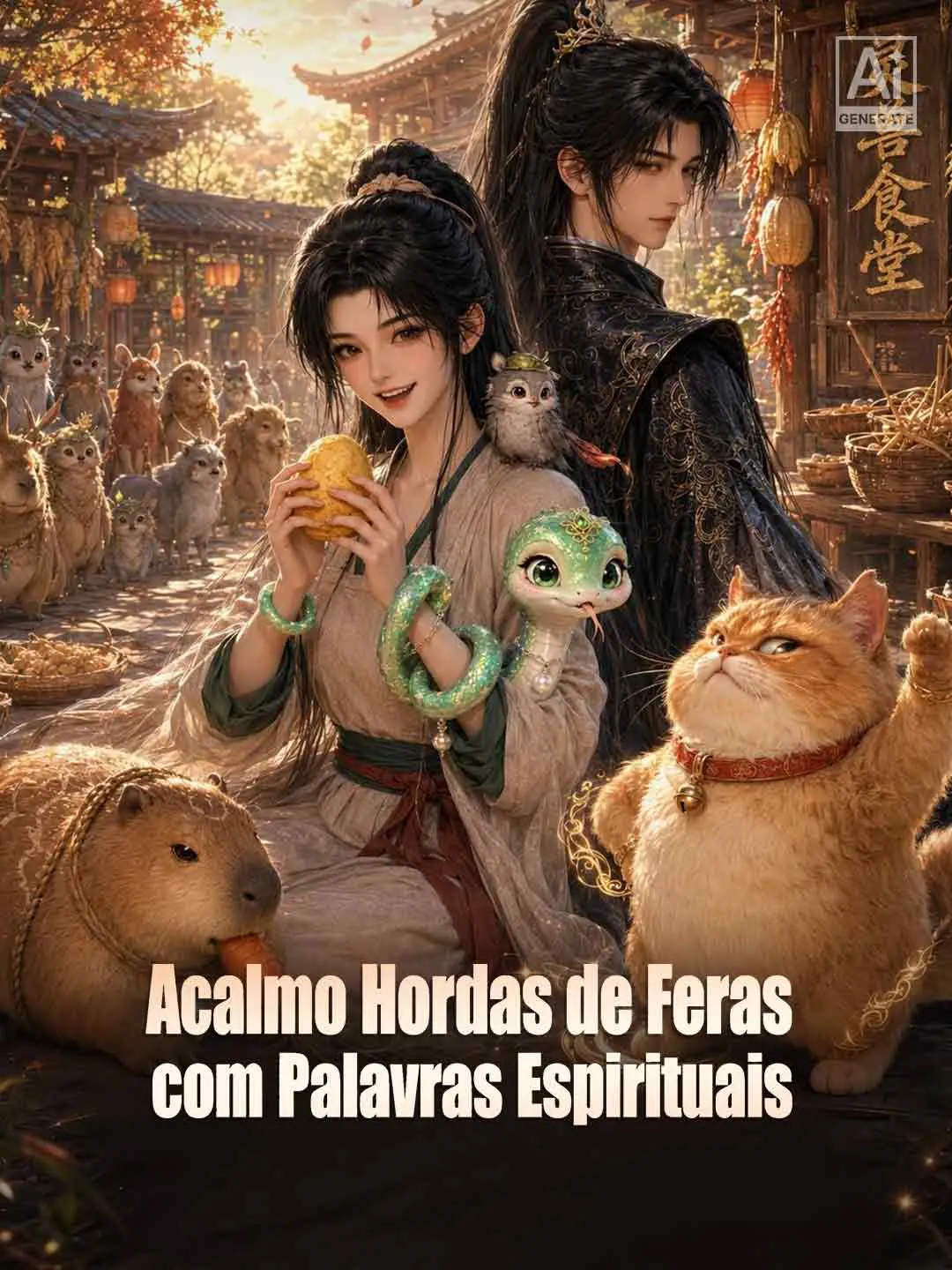 Capa da minissérie Acalmo Hordas de Feras com Palavras Espirituais