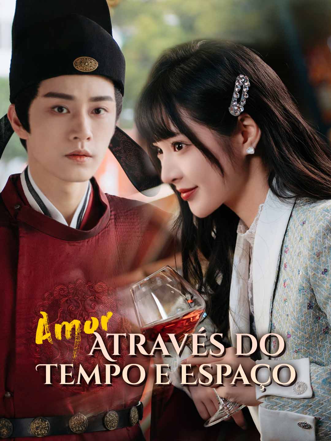 Capa da minissérie Amor Através do Tempo e Espaço