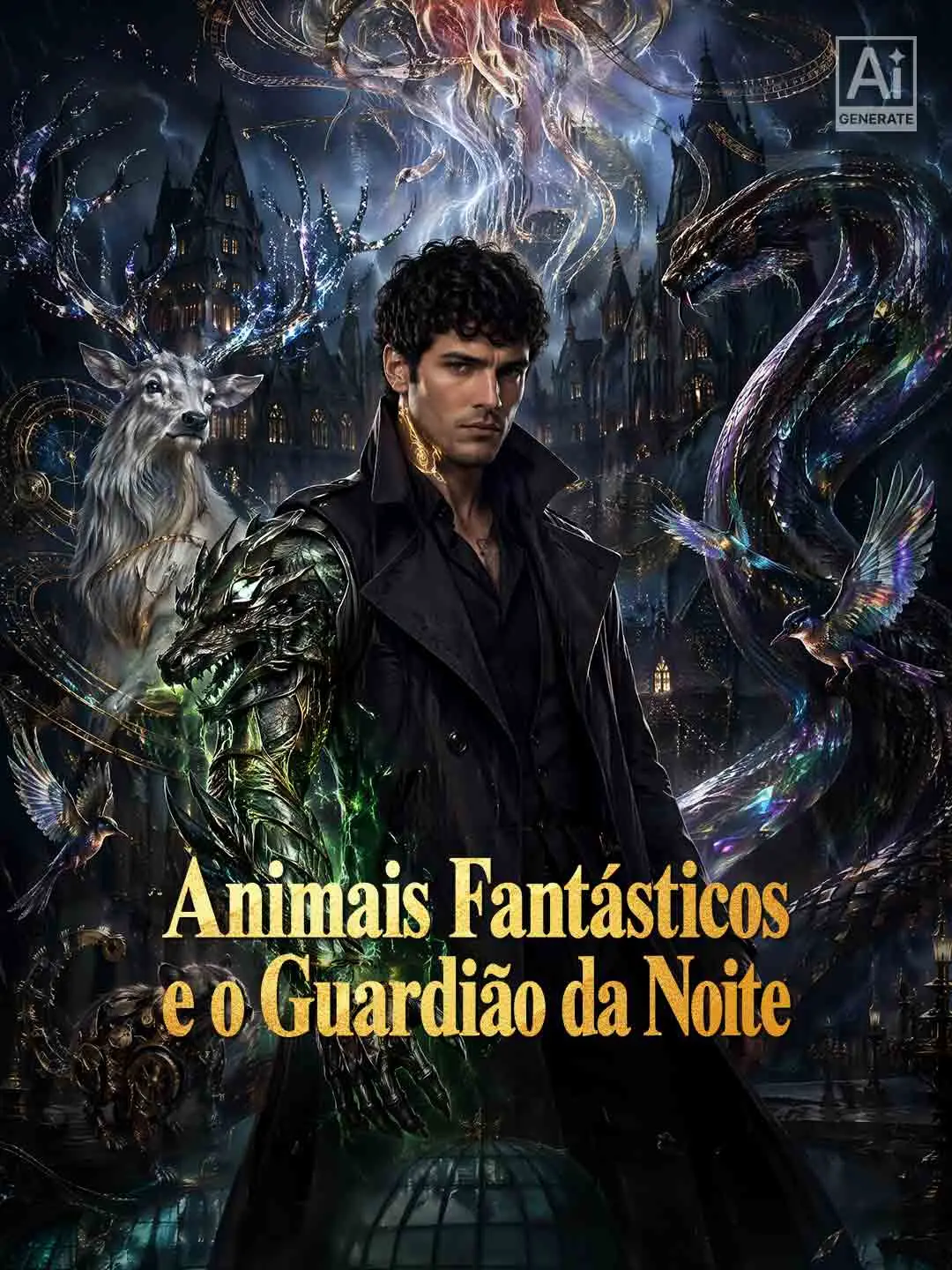 Capa da minissérie Animais Fantásticos e o Guardião da Noite