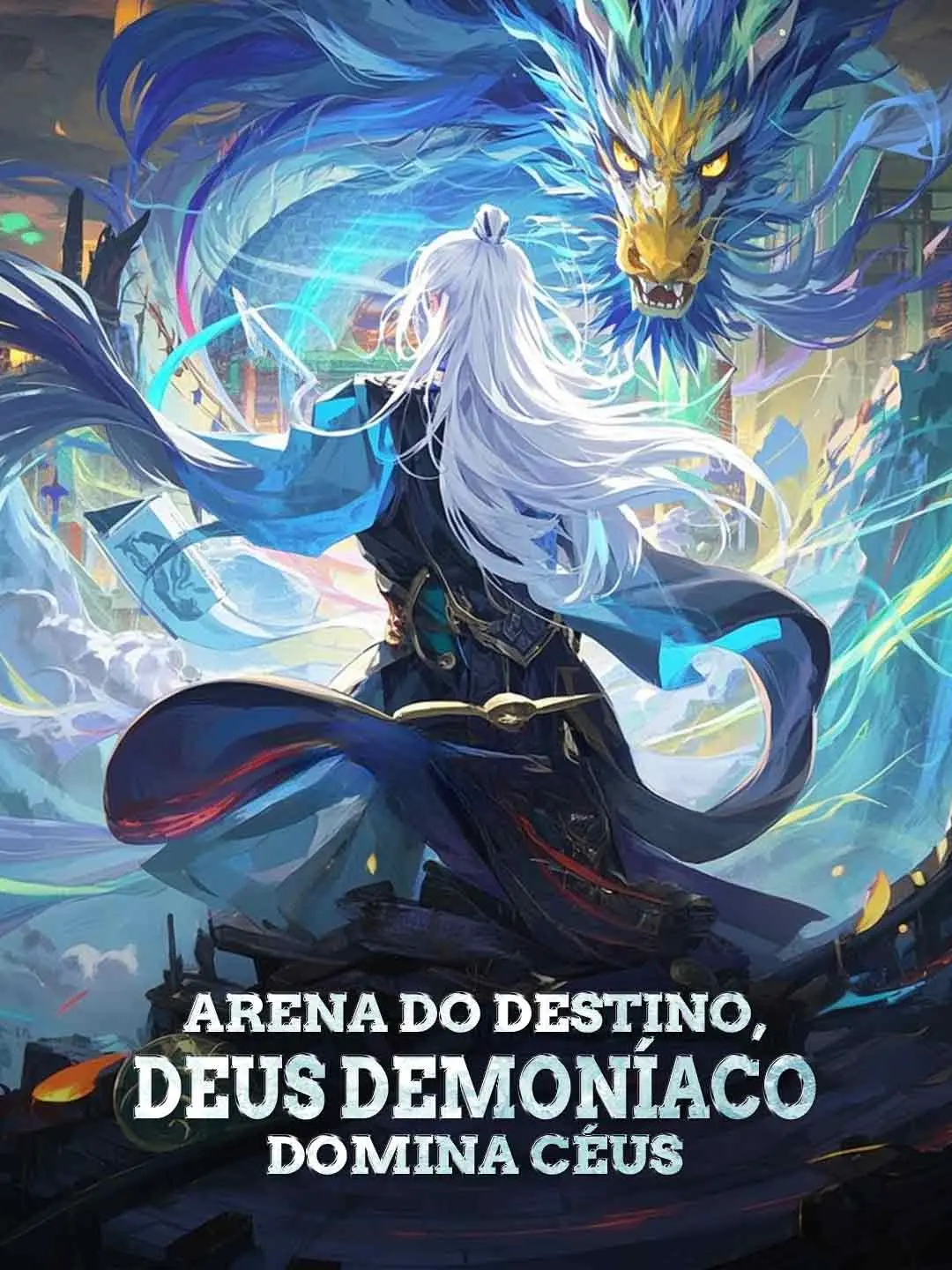 Capa da minissérie Arena do destino, deus demoníaco domina céus