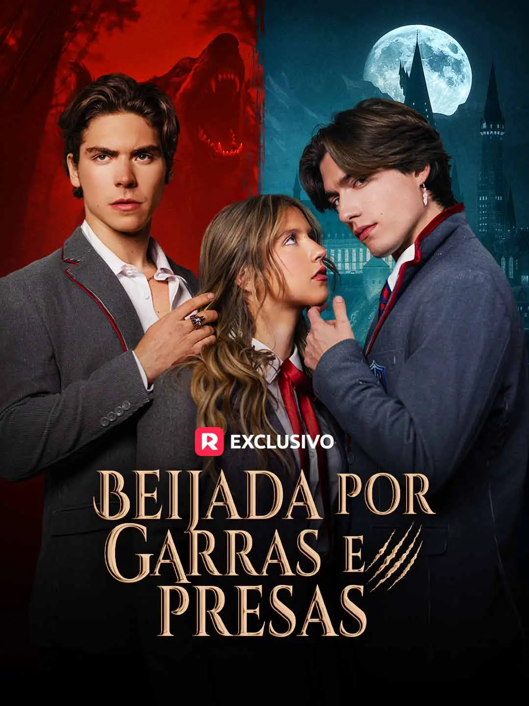 Capa da minissérie Beijada por garras e presas