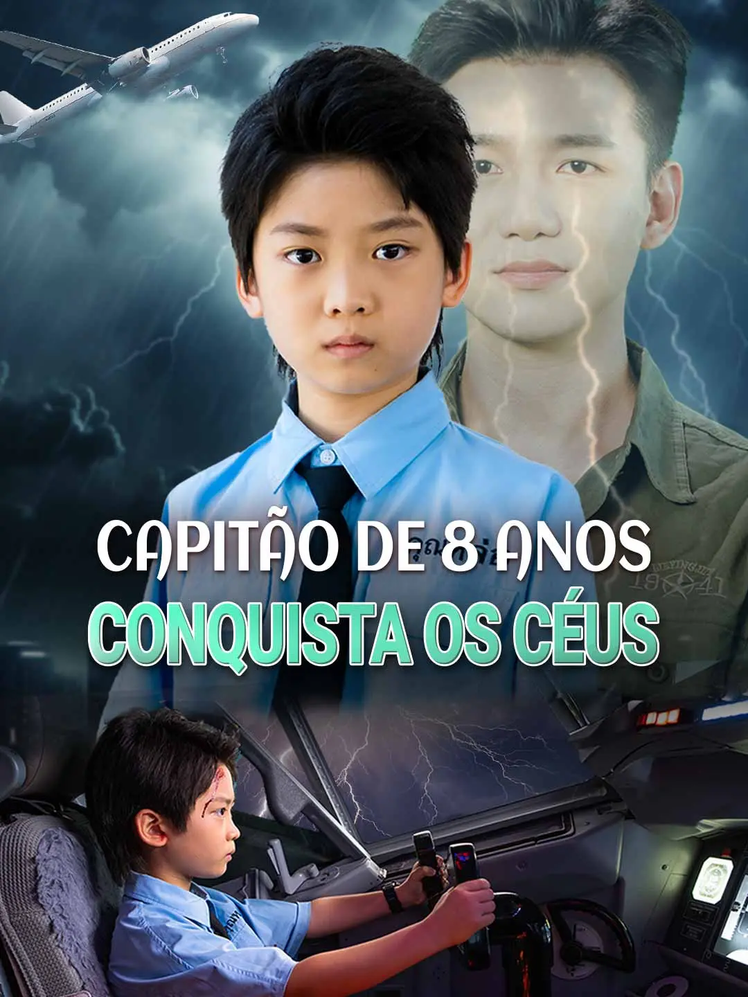 Capa da minissérie Capitão de 8 Anos Conquista os Céus