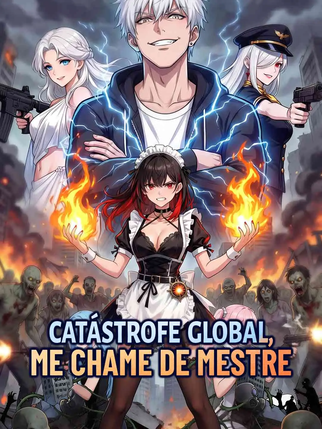 Capa da minissérie Catástrofe global, me chame de mestre