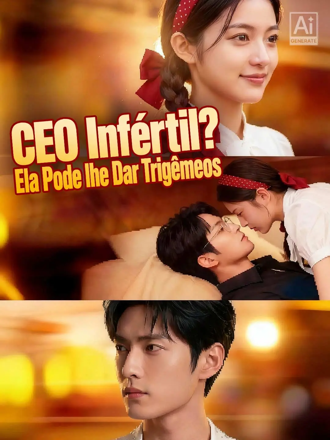 Capa da minissérie CEO Infértil? Ela Pode lhe Dar Trigêmeos