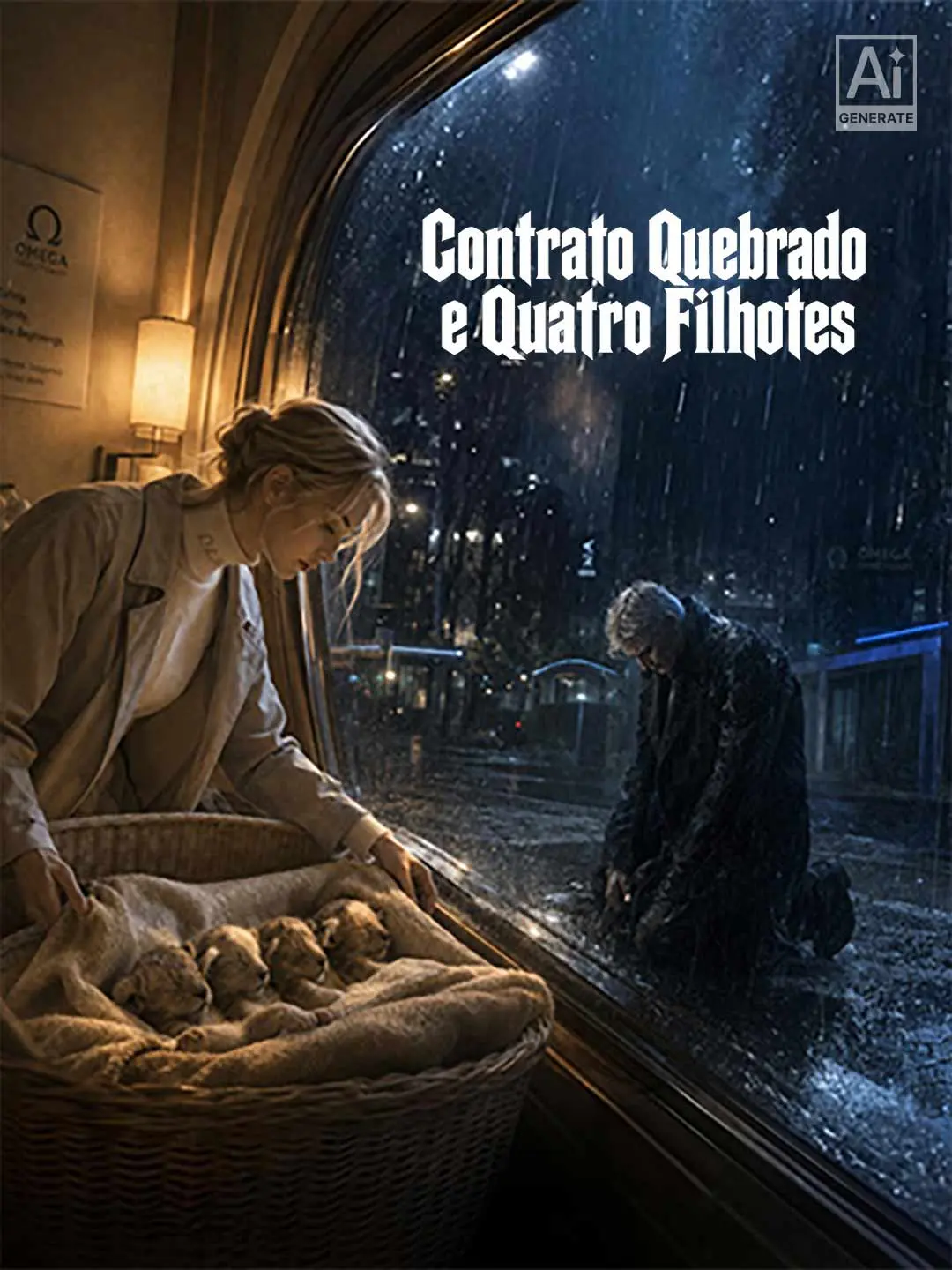 Capa da minissérie Contrato Quebrado e Quatro Filhotes