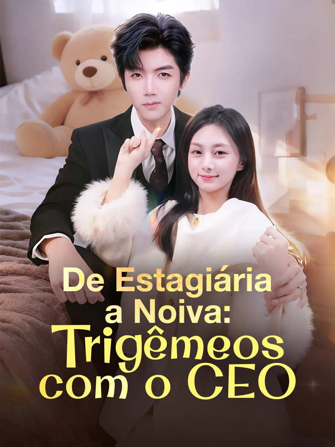 Capa da minissérie De Estagiária a Noiva: Trigêmeos com o CEO
