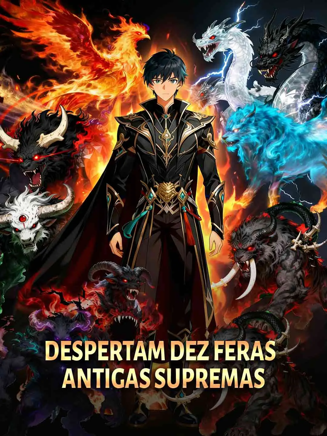 Capa da minissérie Despertam dez feras antigas supremas