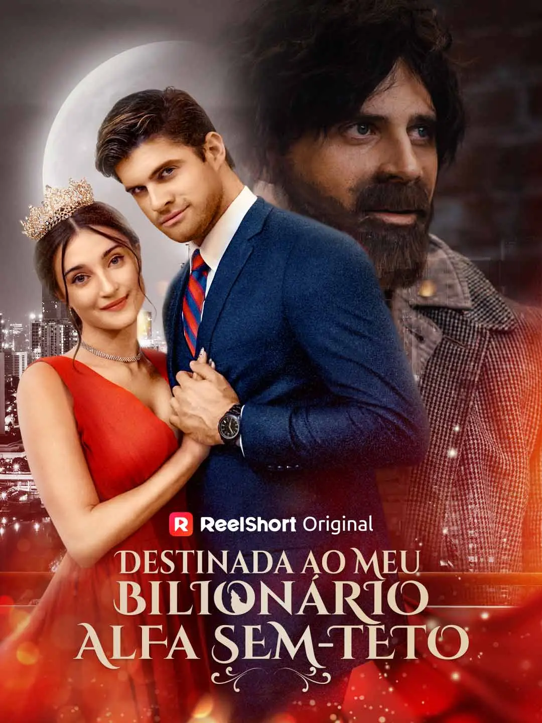Capa da minissérie Destinada ao Meu Bilionário Alfa Sem-teto