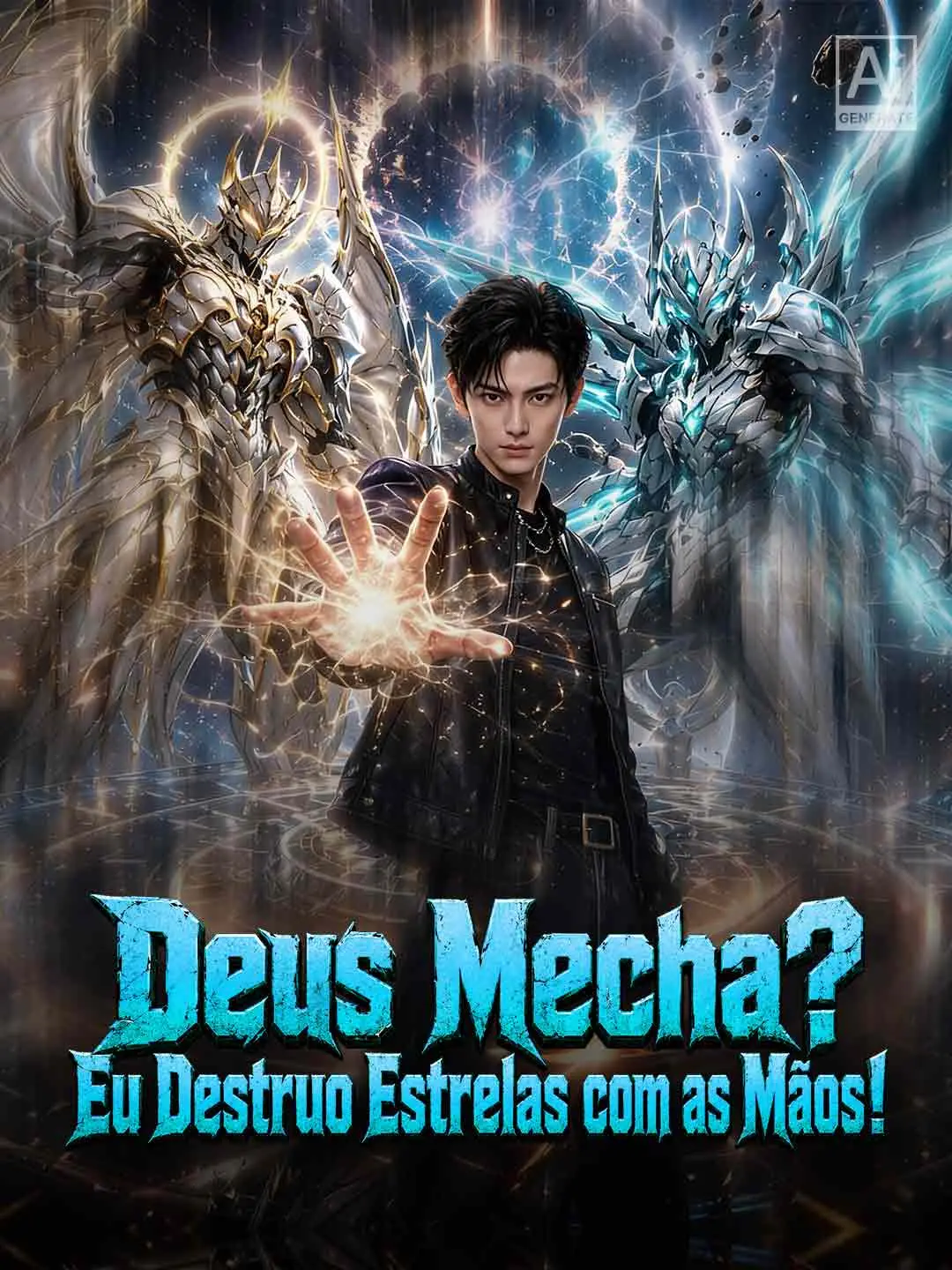 Capa da minissérie Deus Mecha? Eu Destruo Estrelas com as Mãos!