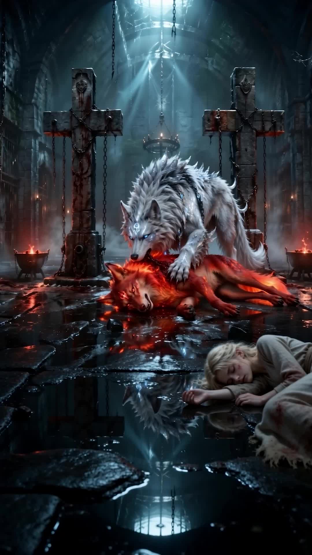 Episódio 42 de Dois Filhotes de Lobo: A Amada Perdida do Rei Alfa Sem Herdeiros