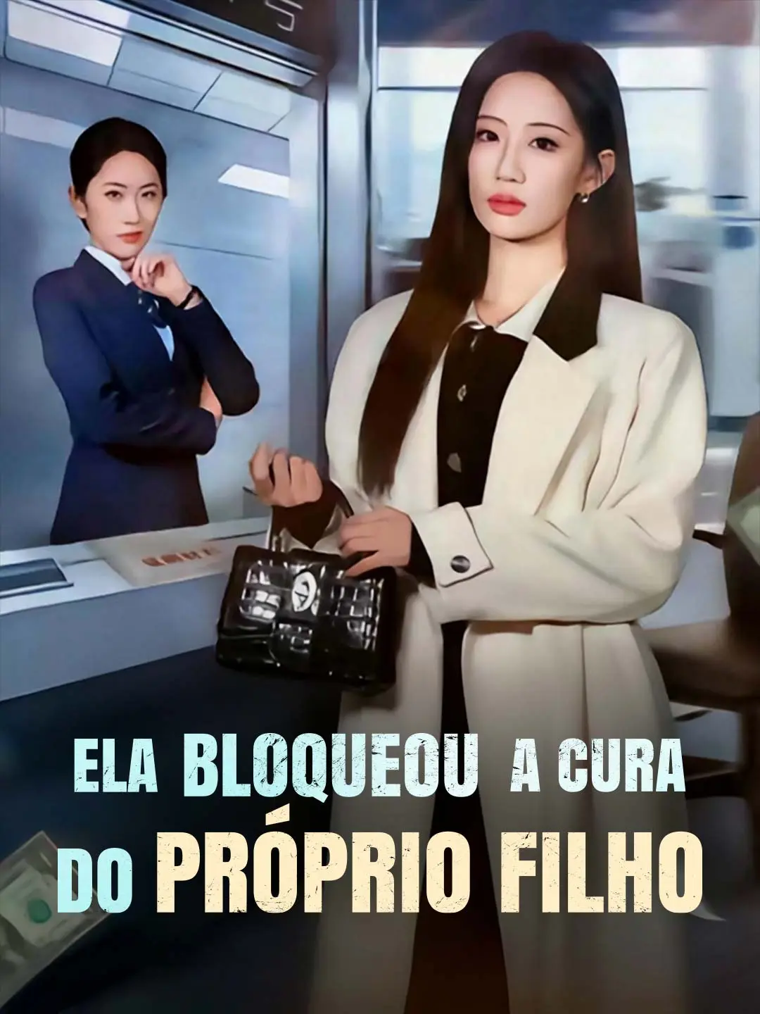 Capa da minissérie Ela bloqueou a cura do próprio filho