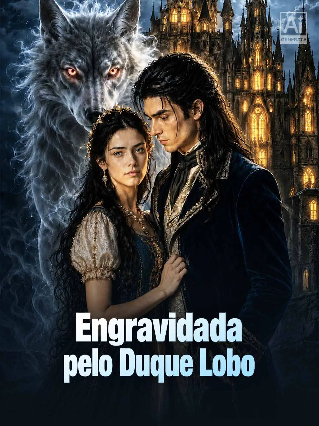 Capa da minissérie Engravidada pelo Duque Lobo
