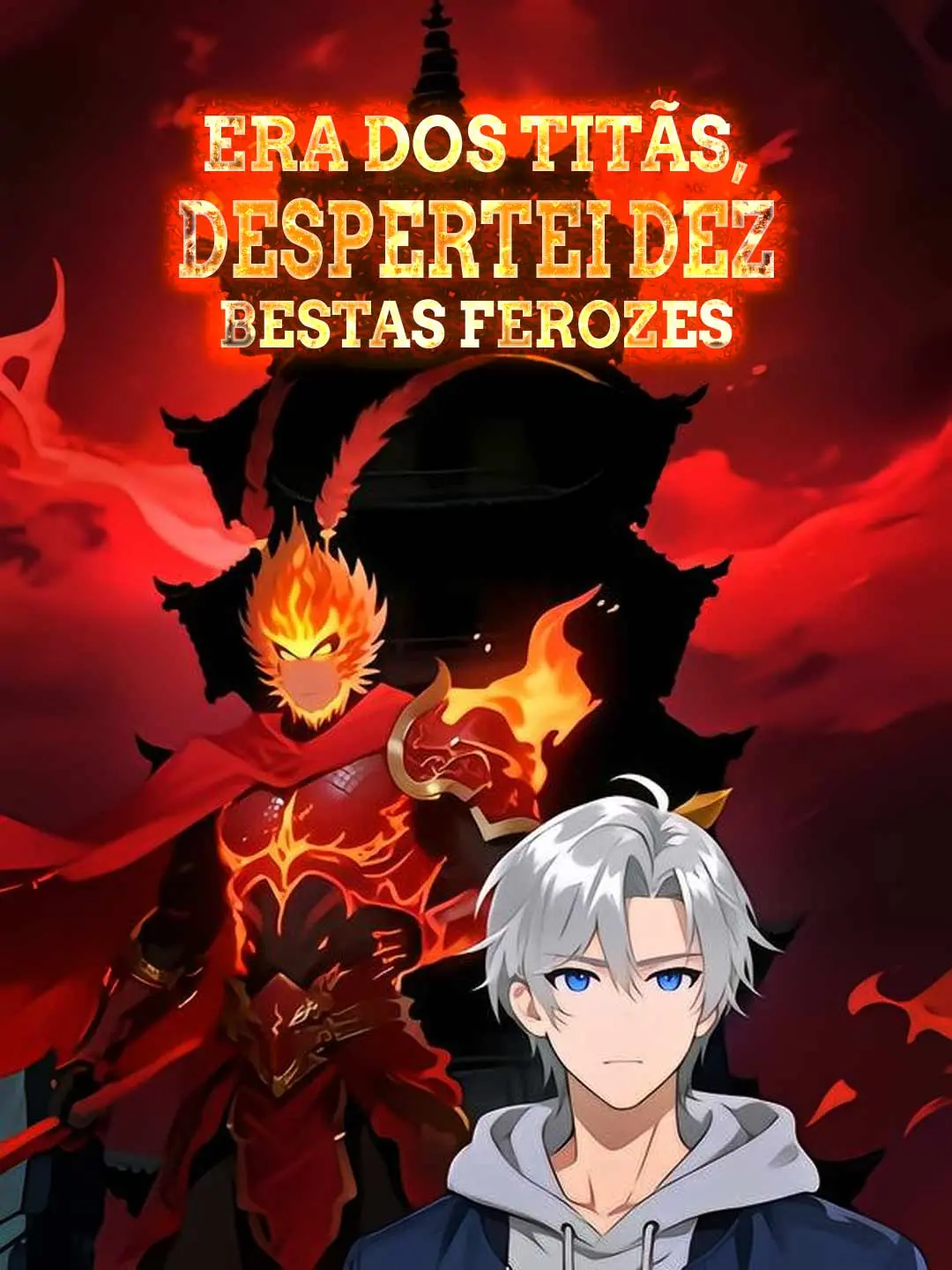 Capa da minissérie Era dos titãs, despertei dez bestas ferozes