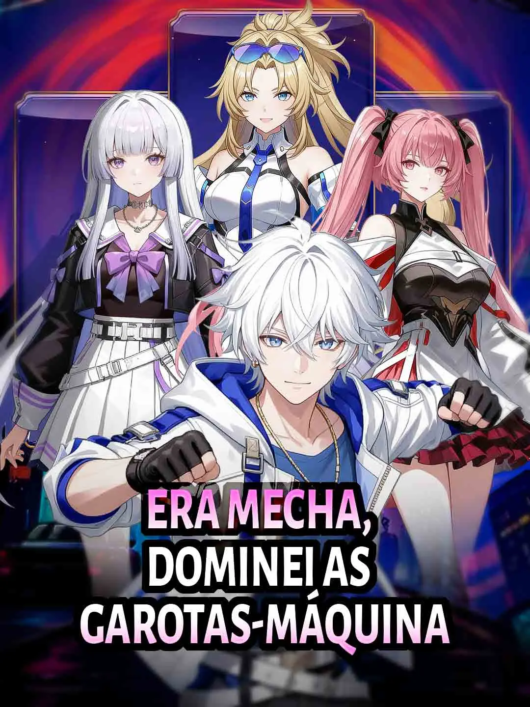 Capa da minissérie Era mecha, dominei as garotas-máquina