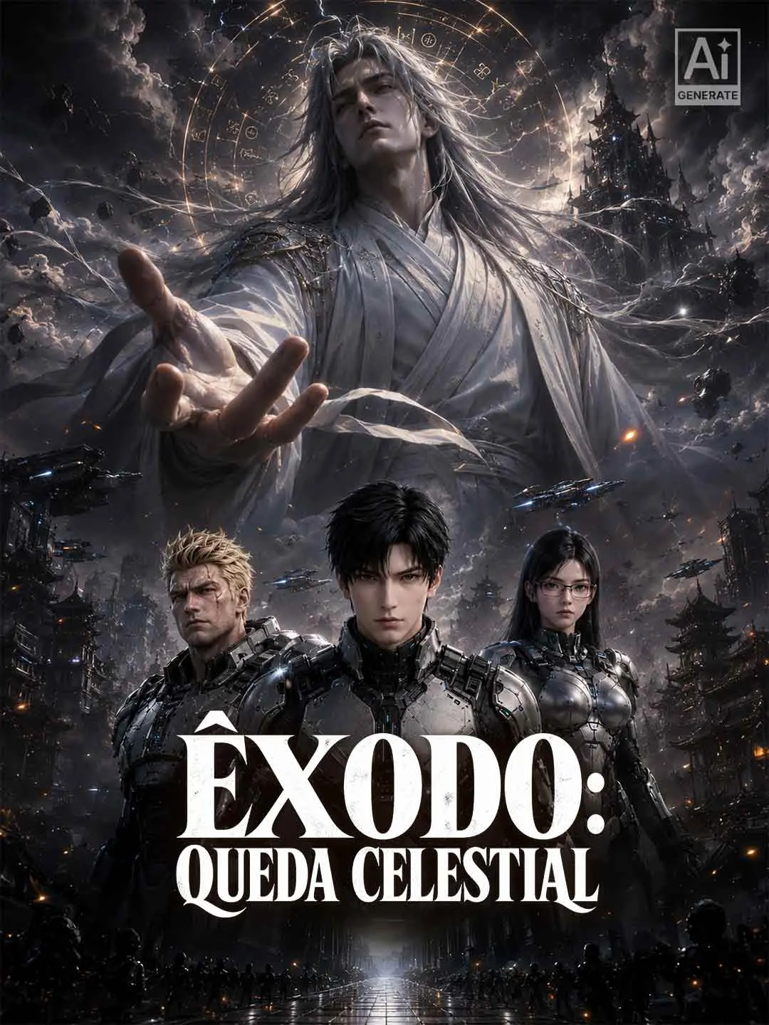 Capa da minissérie Êxodo: Queda Celestial