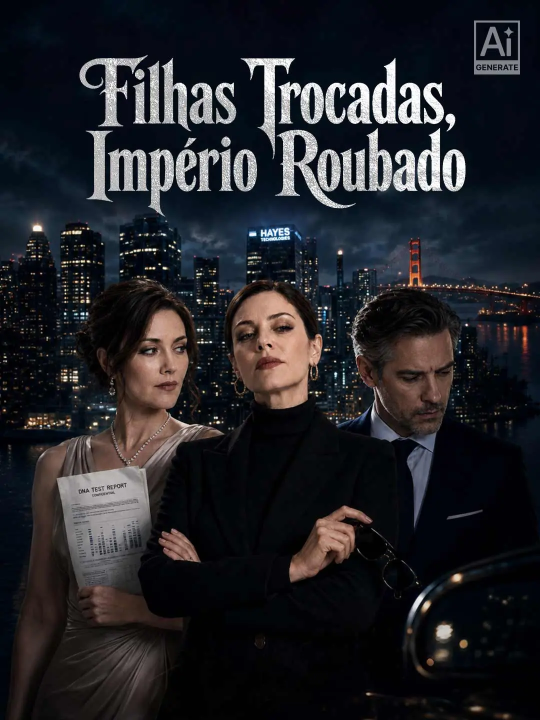 Capa da minissérie Filhas Trocadas, Império Roubado