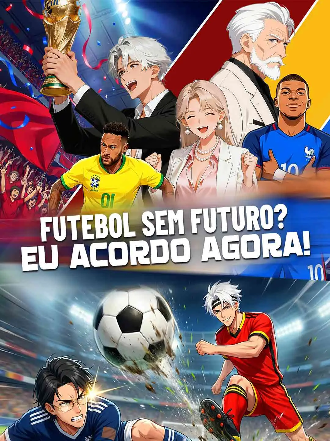 Capa da minissérie Futebol Sem Futuro? Eu Acordo Agora!