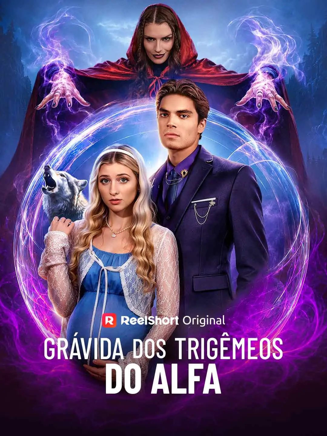 Capa da minissérie Grávida de Trigêmeos do Alfa