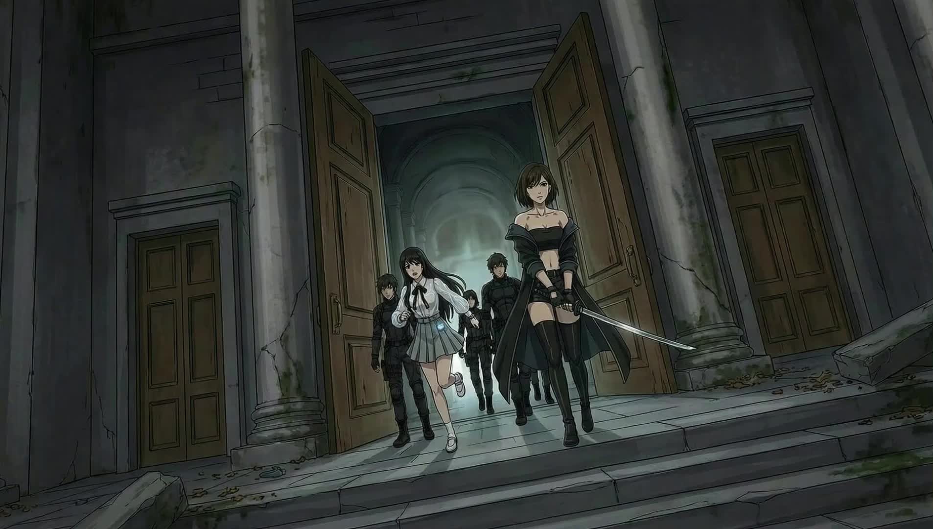 Episódio 10 de Isekai de terror, gêmeas fantasmas batem à porta