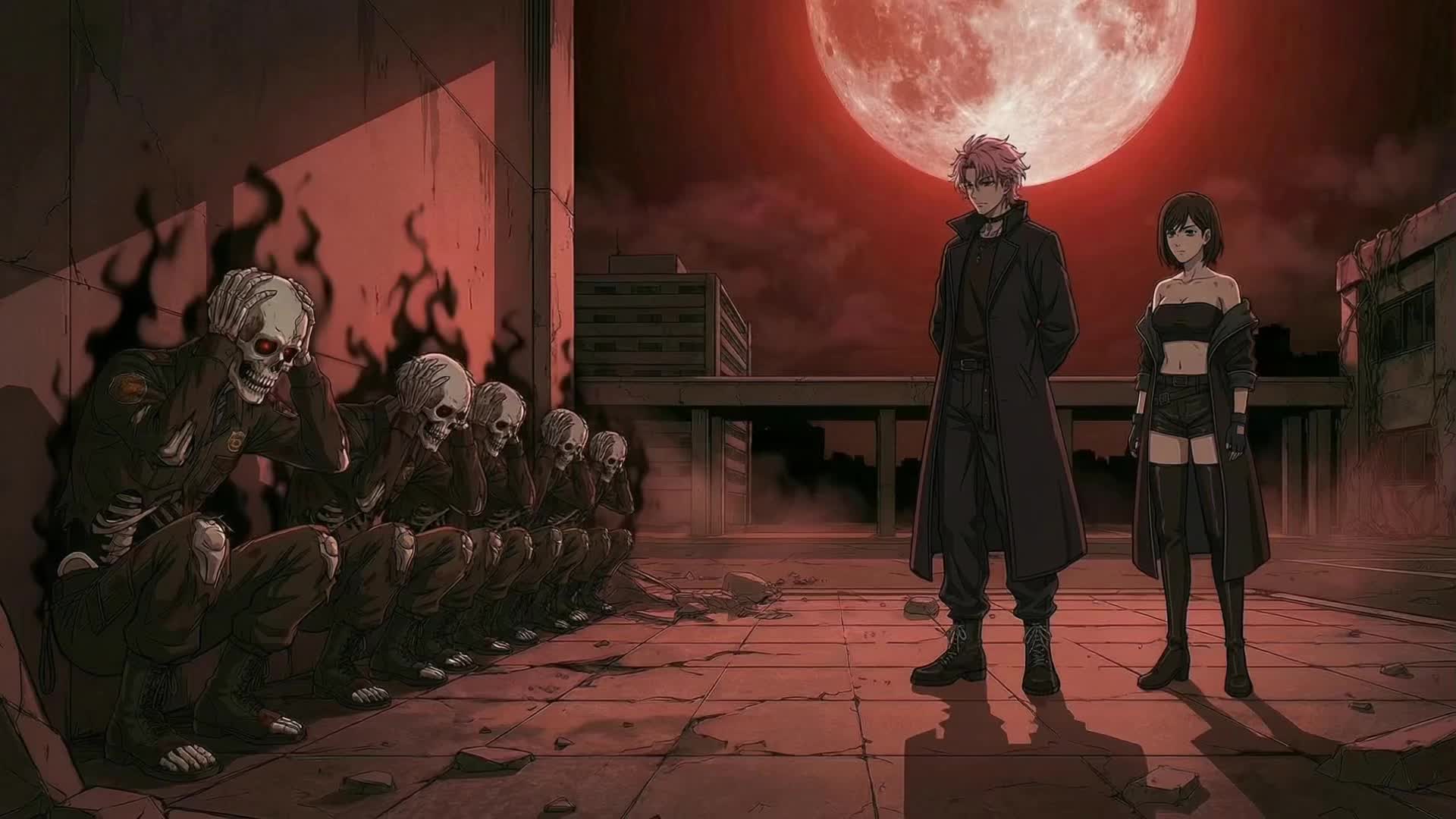 Episódio 24 de Isekai de terror, gêmeas fantasmas batem à porta