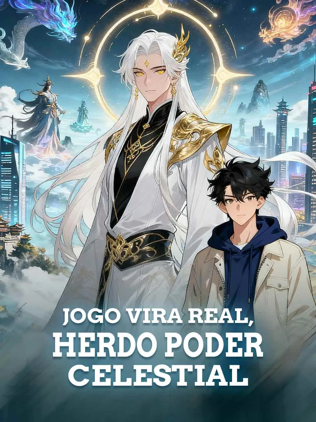 Capa da minissérie Jogo vira real, herdo poder celestial