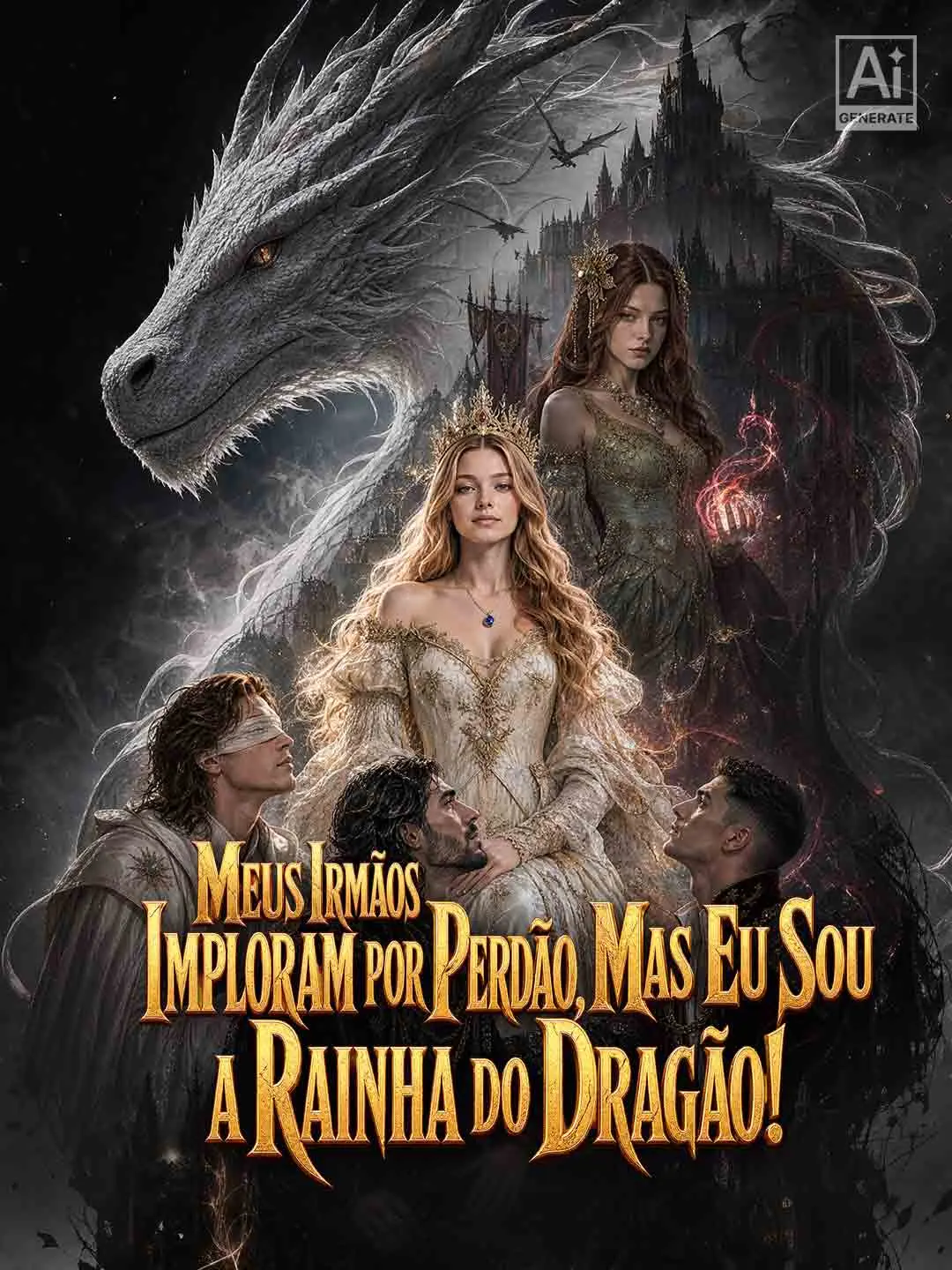 Capa da minissérie Meus Irmãos Imploram por Perdão, Mas Eu Sou a Rainha do Dragão!