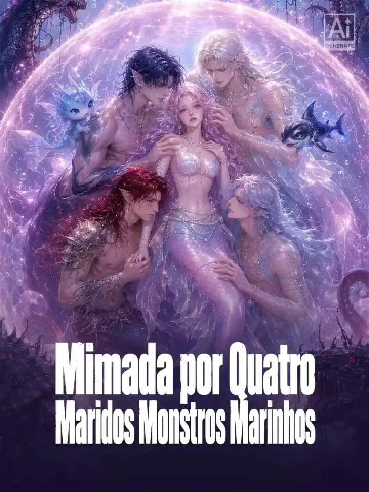 Capa da minissérie Mimada por Quatro Maridos Monstros Marinhos