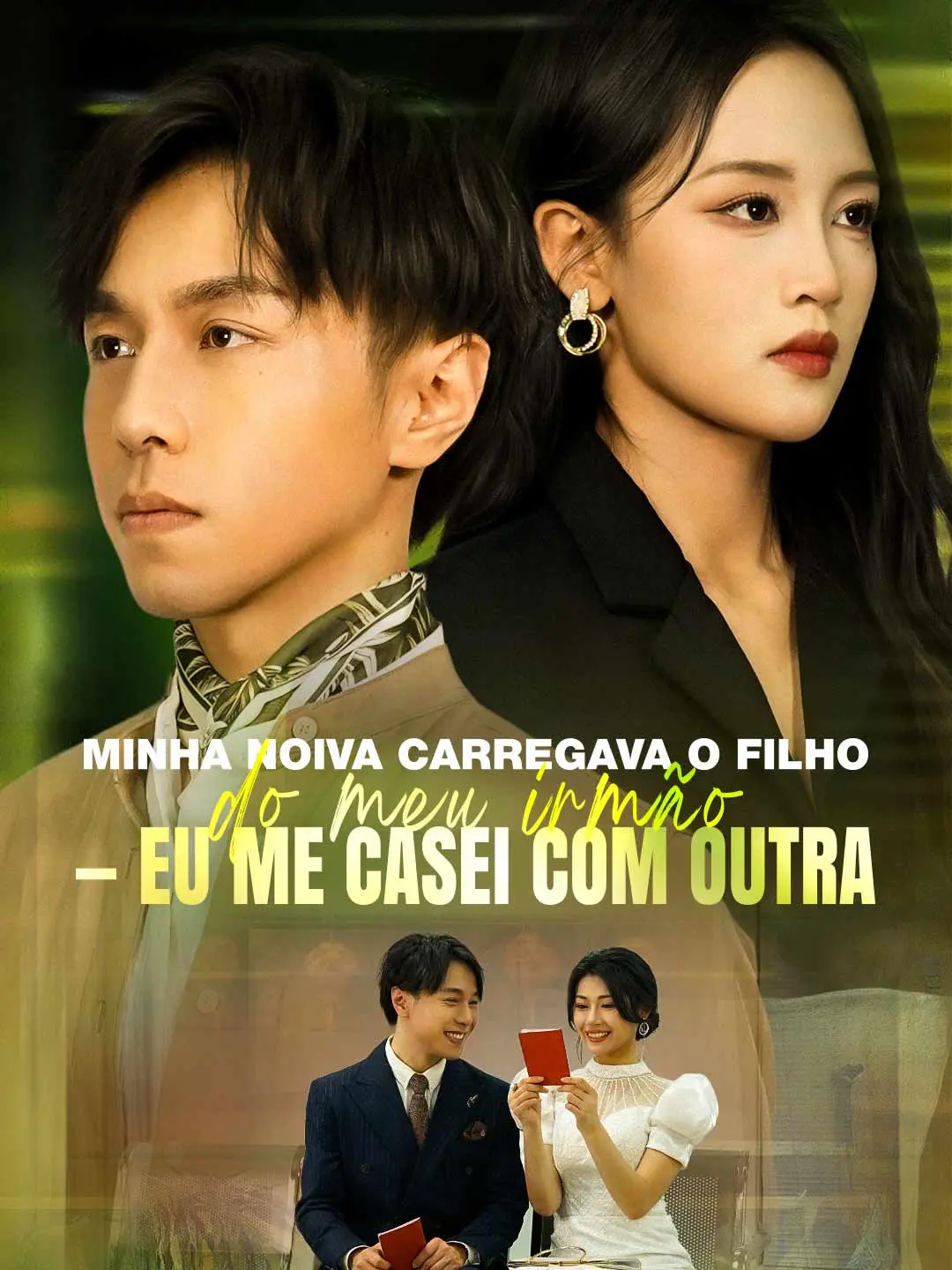 Capa da minissérie Minha noiva carregava o filho do meu irmão — eu me casei com outra