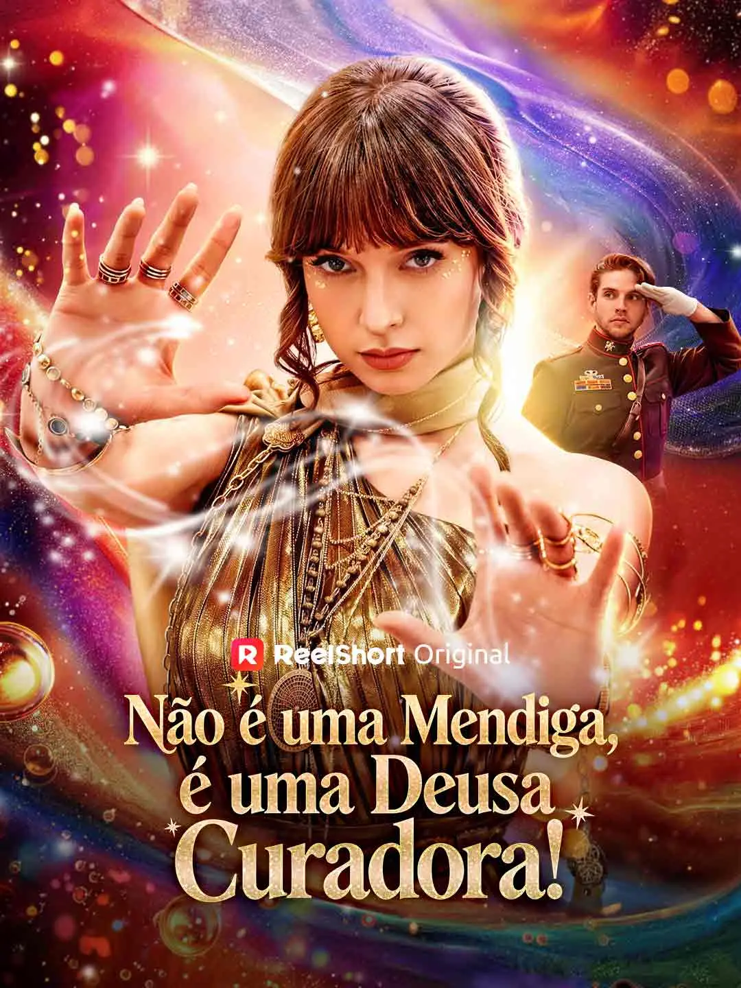 Capa da minissérie Não é uma Mendiga, é uma Deusa Curadora!