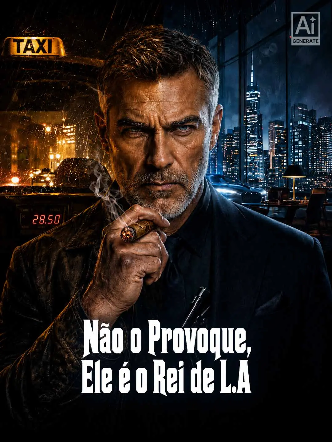 Capa da minissérie Não o Provoque, Ele é o Rei de L.A