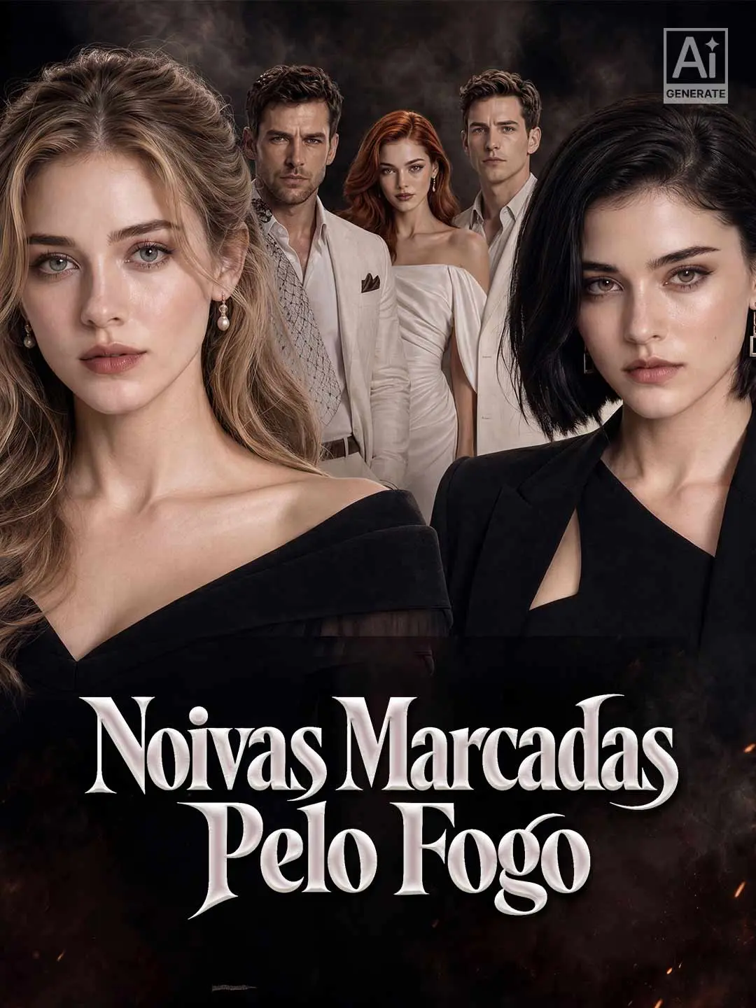 Capa da minissérie Noivas Marcadas Pelo Fogo