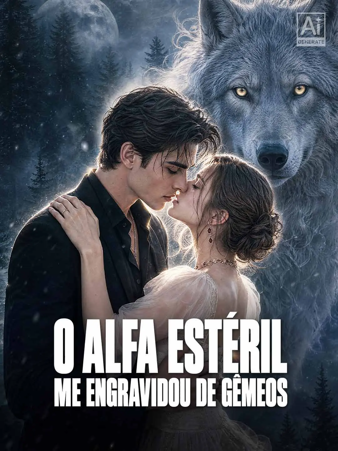 Capa da minissérie O Alfa Estéril Me Engravidou de Gêmeos