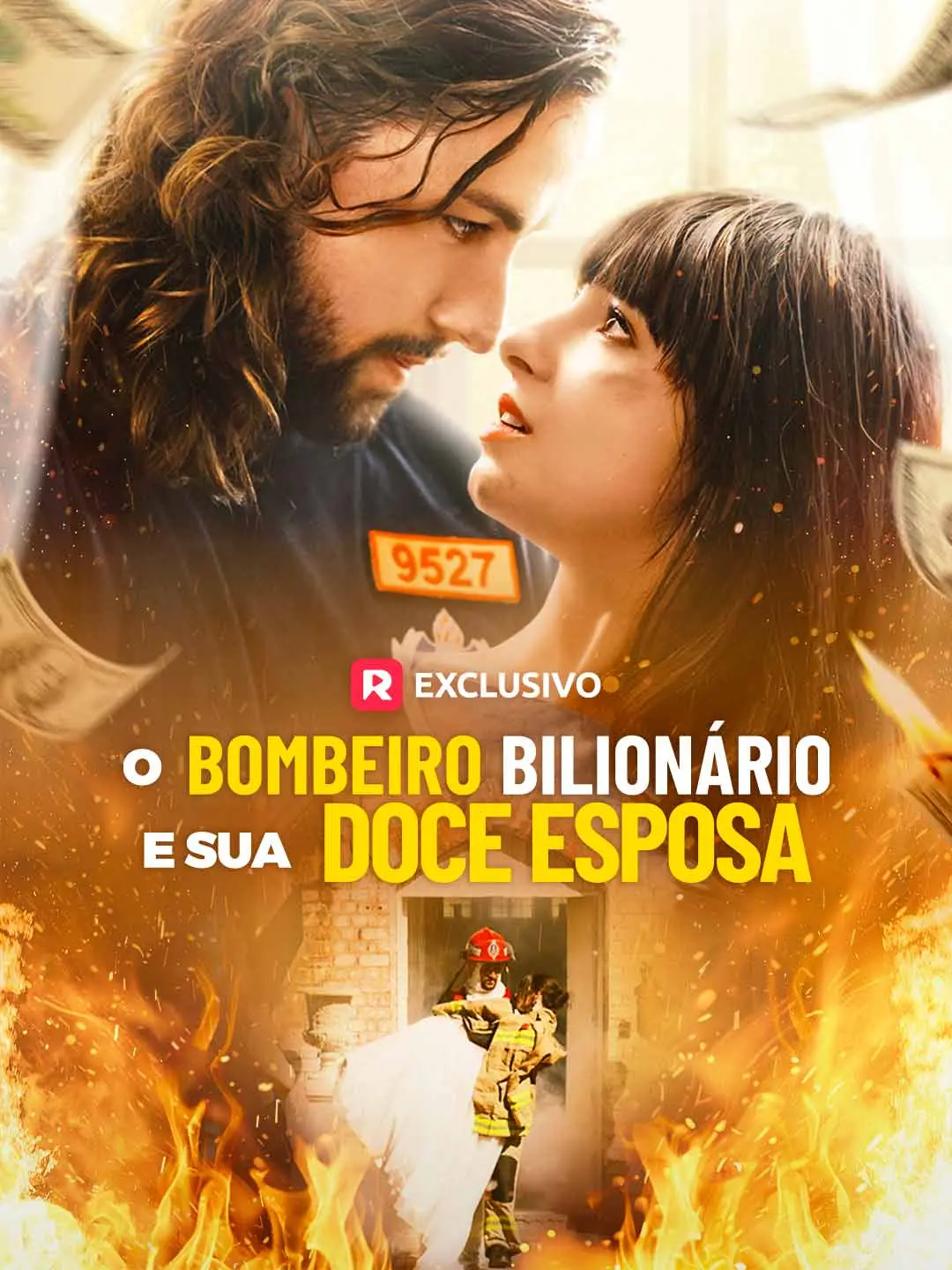 Capa da minissérie O Bombeiro Bilionário e Sua Doce Esposa