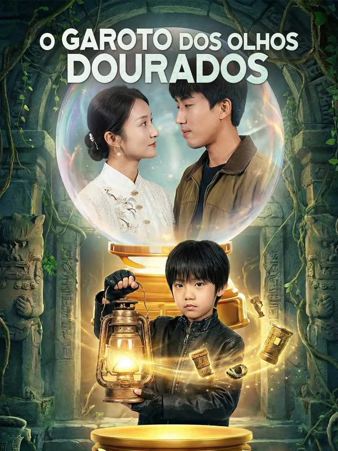 Capa da minissérie O garoto dos olhos dourados