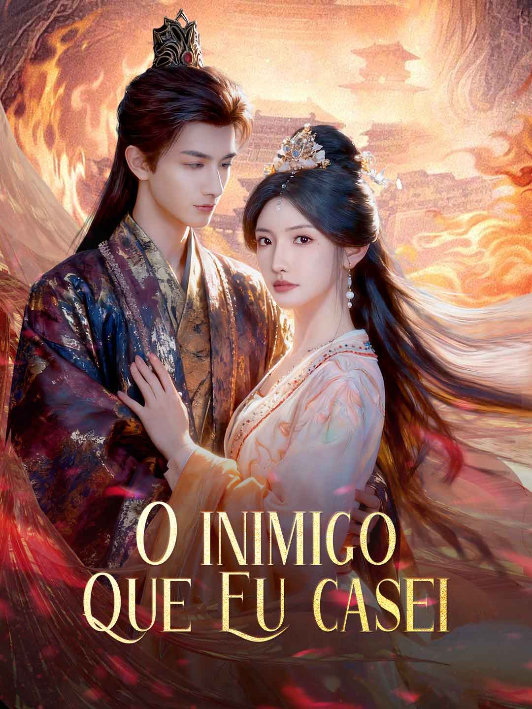 Capa da minissérie O inimigo que eu casei