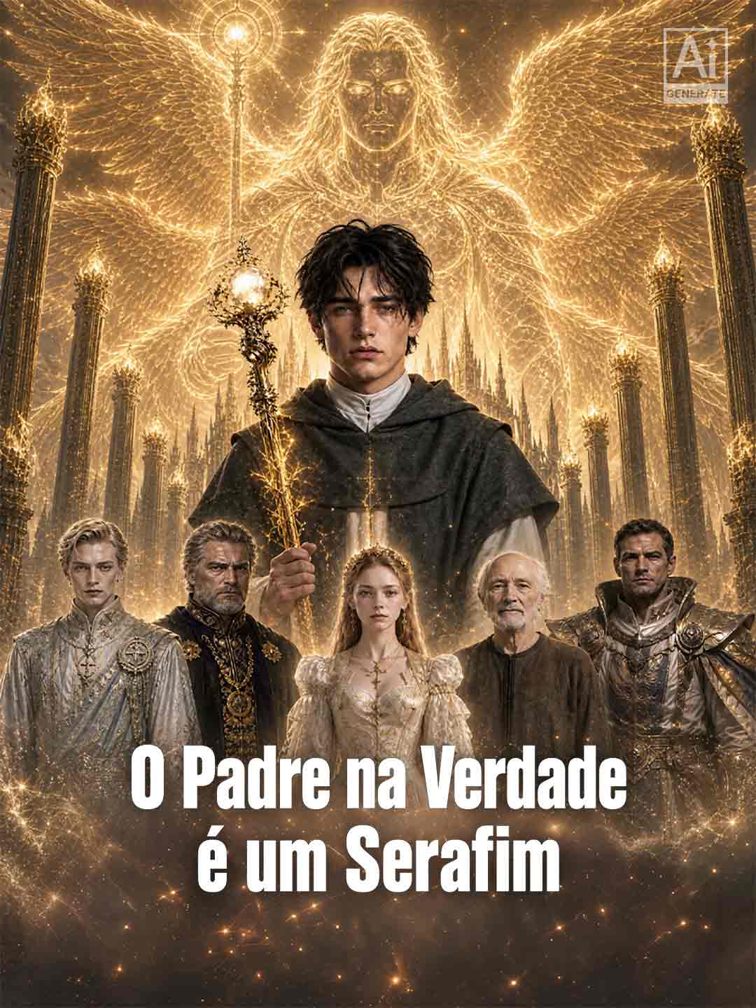 Capa da minissérie O Padre na Verdade é um Serafim