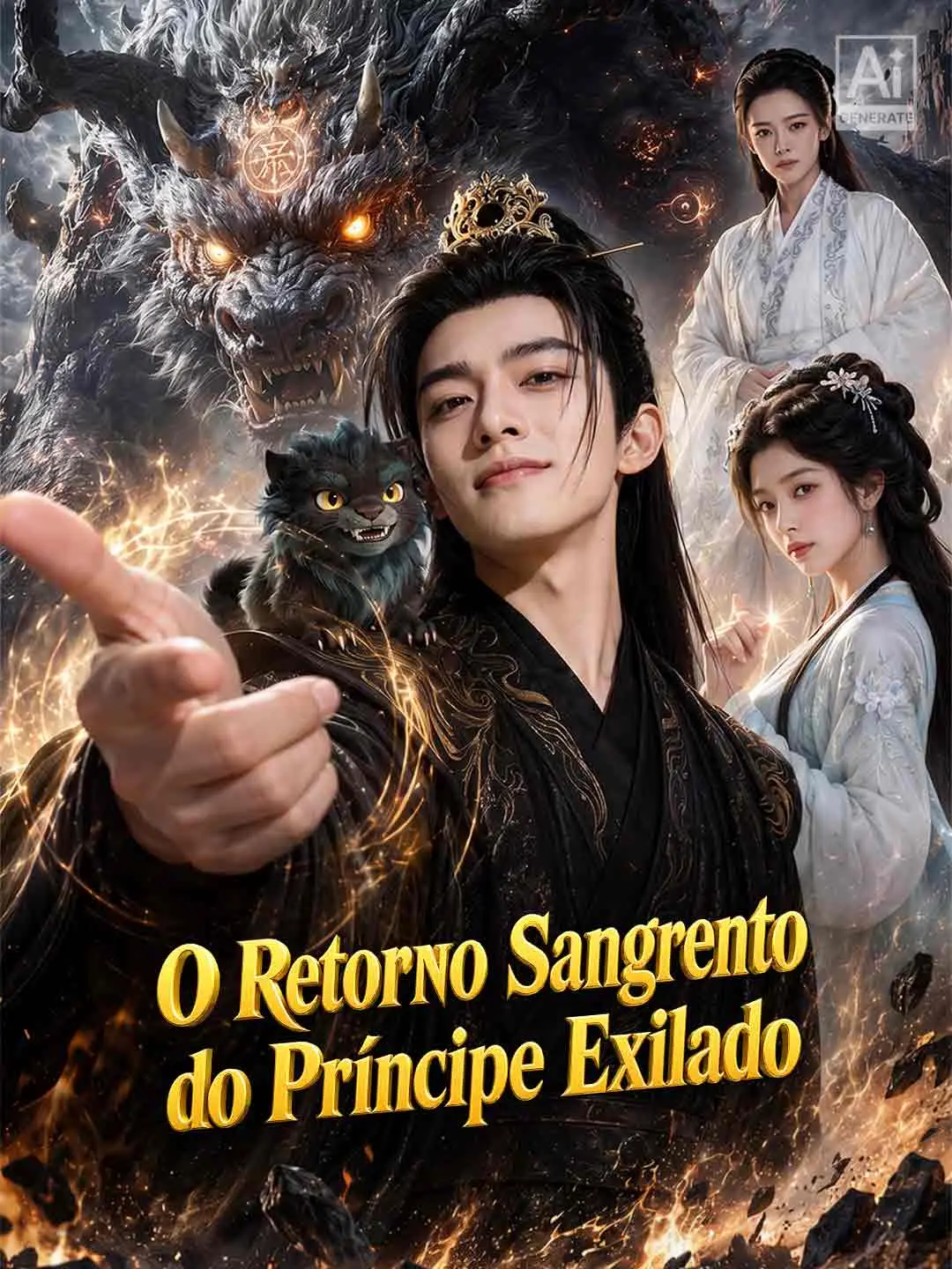 Capa da minissérie O Retorno Sangrento do Príncipe Exilado