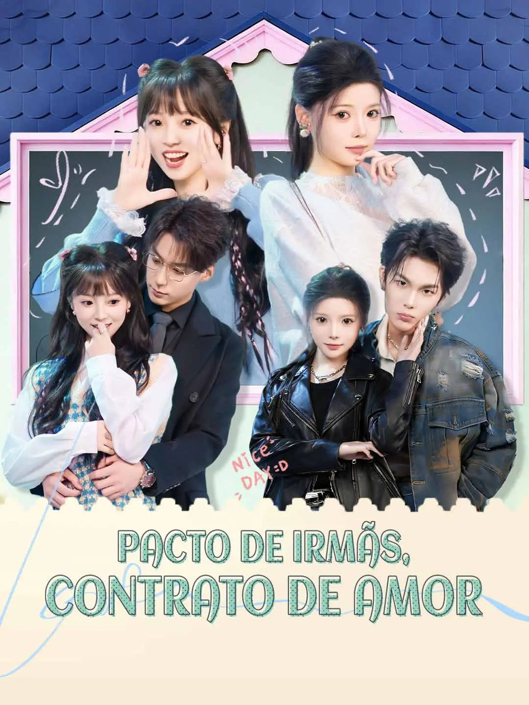 Capa da minissérie Pacto de irmãs, contrato de amor