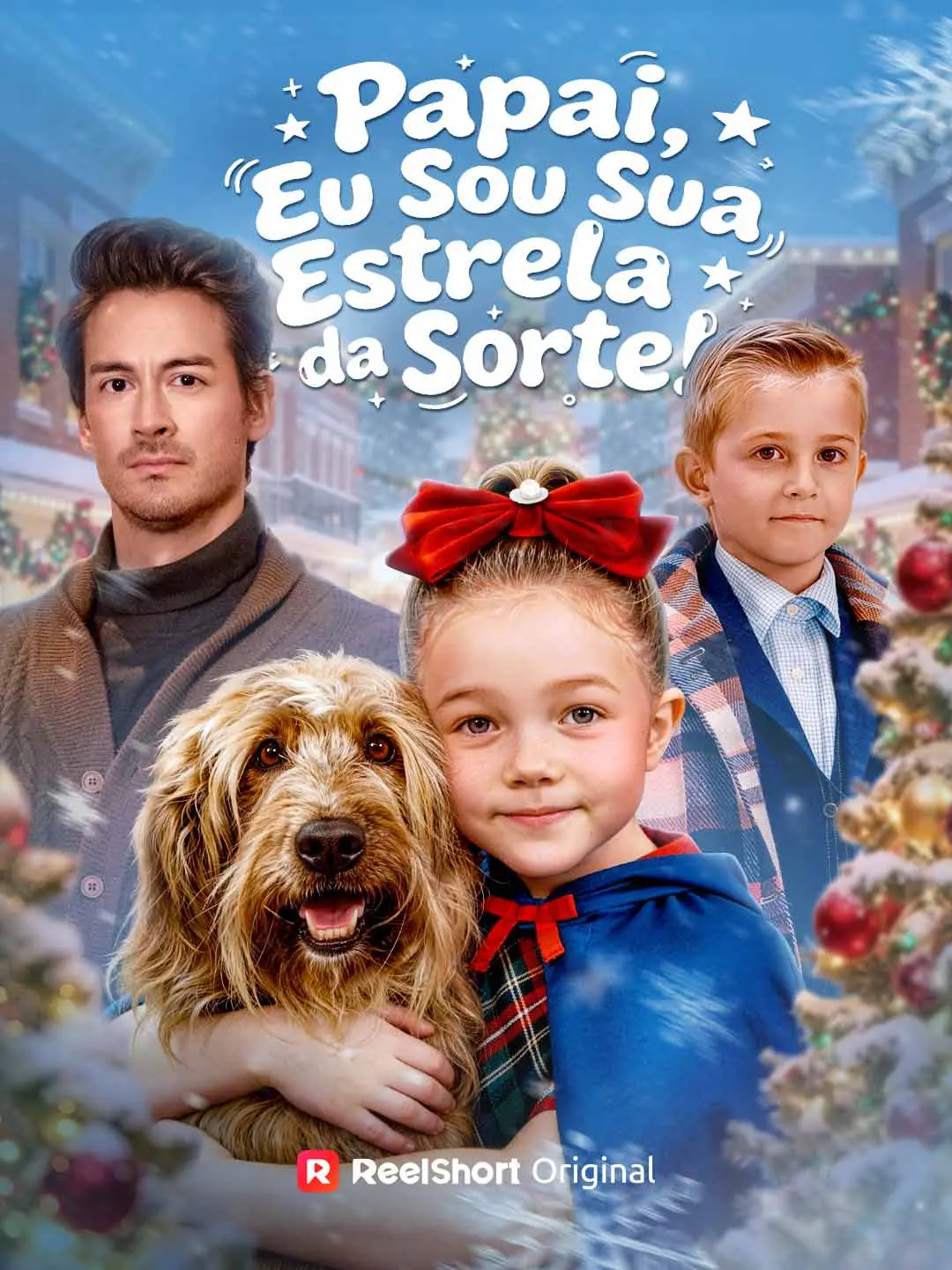 Capa da minissérie Papai, eu sou sua estrela da sorte!