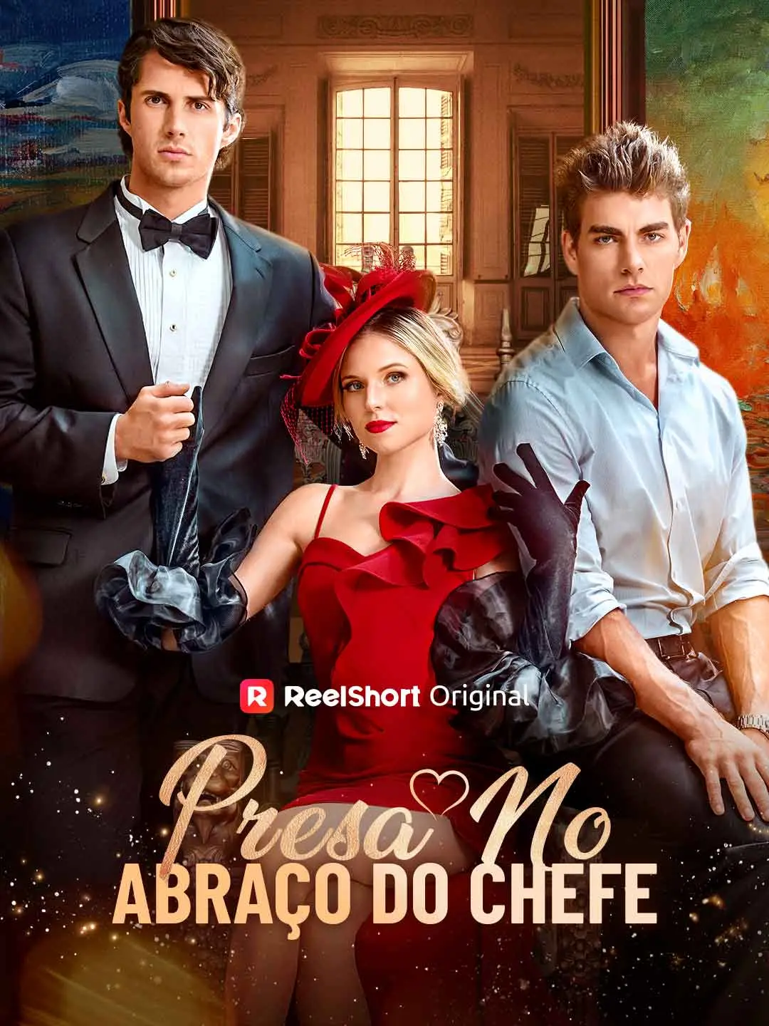 Capa da minissérie Presa no abraço do chefe