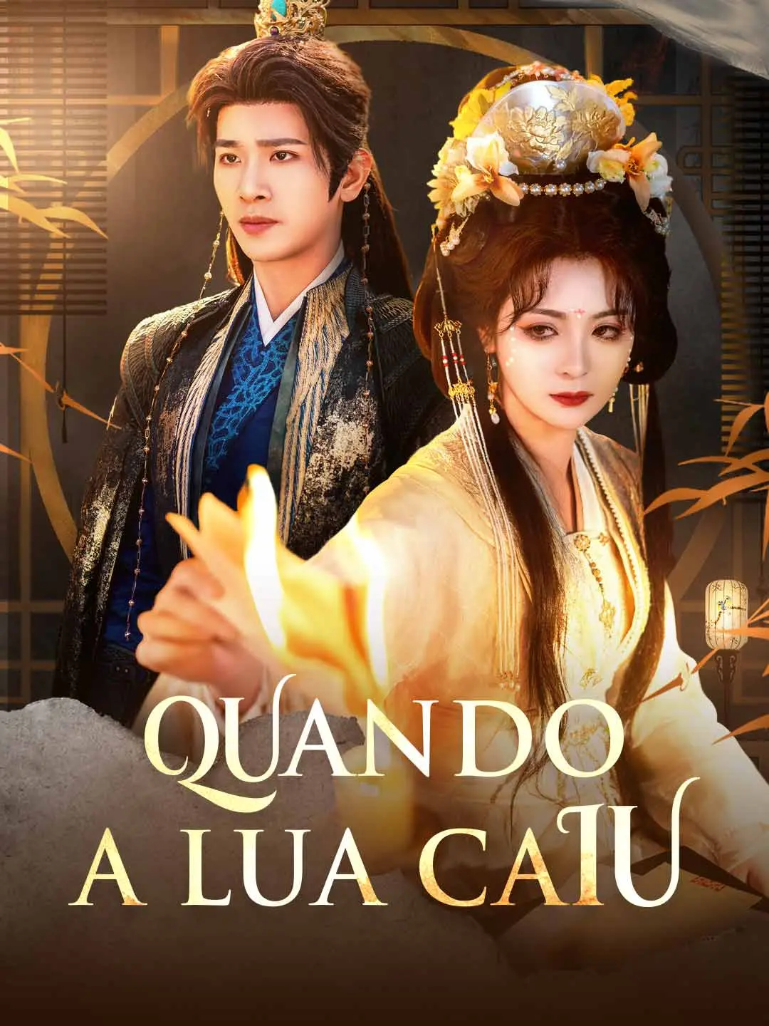 Capa da minissérie Quando a lua caiu