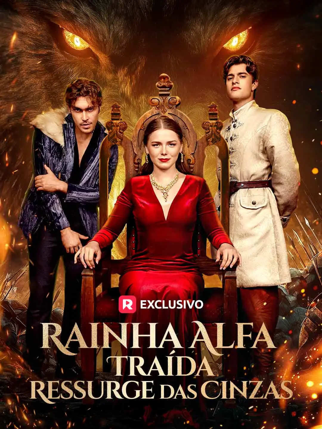 Capa da minissérie Rainha Alfa Traída Ressurge das Cinzas